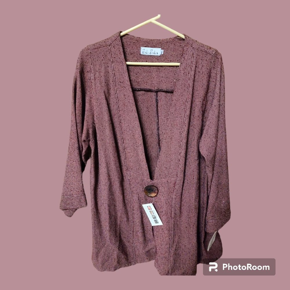PalaPala Women's Tweed Red Sweater